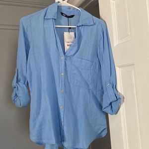 100% linen shirt from Zara brand new